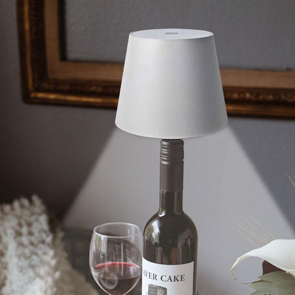 LED Bottle Night Lighting Lamps RGB Touch Wine Bottle Lamp Wireless Table Lamp Rechargable Desktop Lamp Novelty Lighting Decor