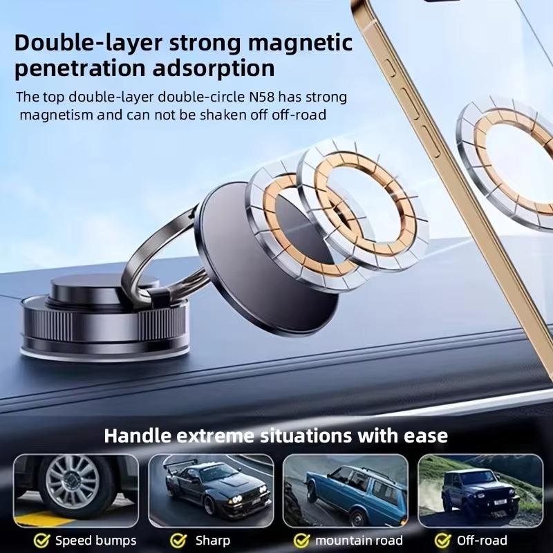 Magnetic Phone Holder for Car, 360° Rotatable, Foldable & Adjustable Magnetic Car Mount, , Compatible with iPhone & Other Phones