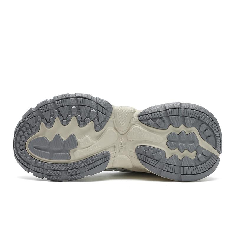 FILA TRUFFLE Textile, Synthetic Leather Cushioning, Wear Resistant Low top Chunky Sneakers Men's Gray F12M521112FSW