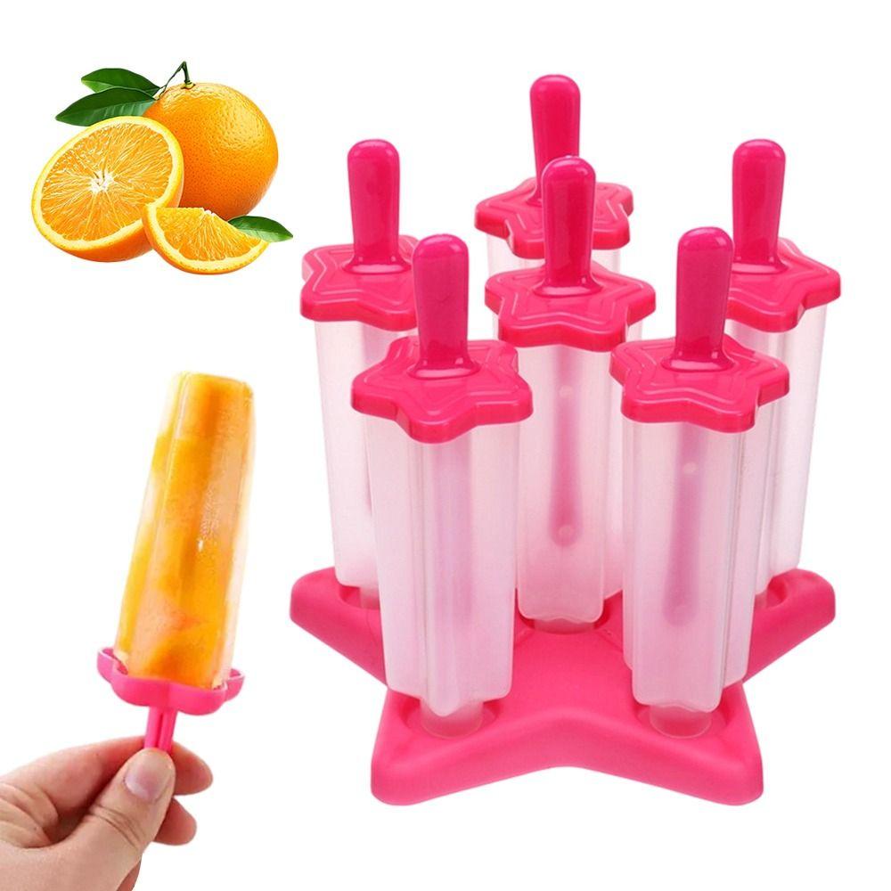 Reusable Ice Cream Molds Food Grade Plastic Homemade DIY Ice Cream Tools Easy To Fall Off Popsicle Mould Home Kitchen