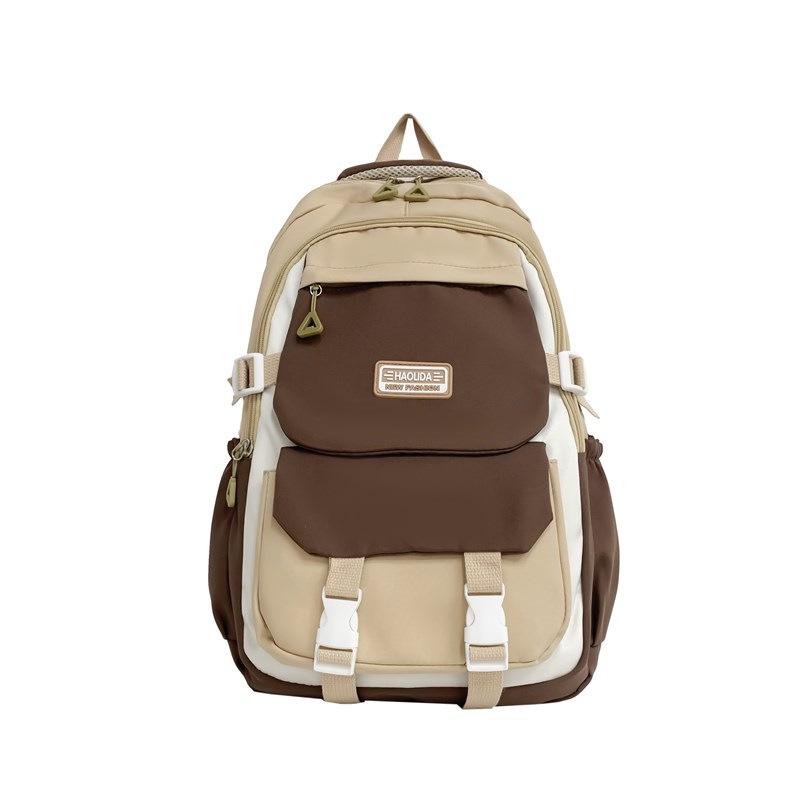Schoolbag New Female Campus Style Male and Female Middle School Students Schoolbag Large Capacity Backpack Korean Version Contrasting Color