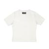 TRIMERE Logo Wappen Short Sleeve Round Knit Woman Ivory