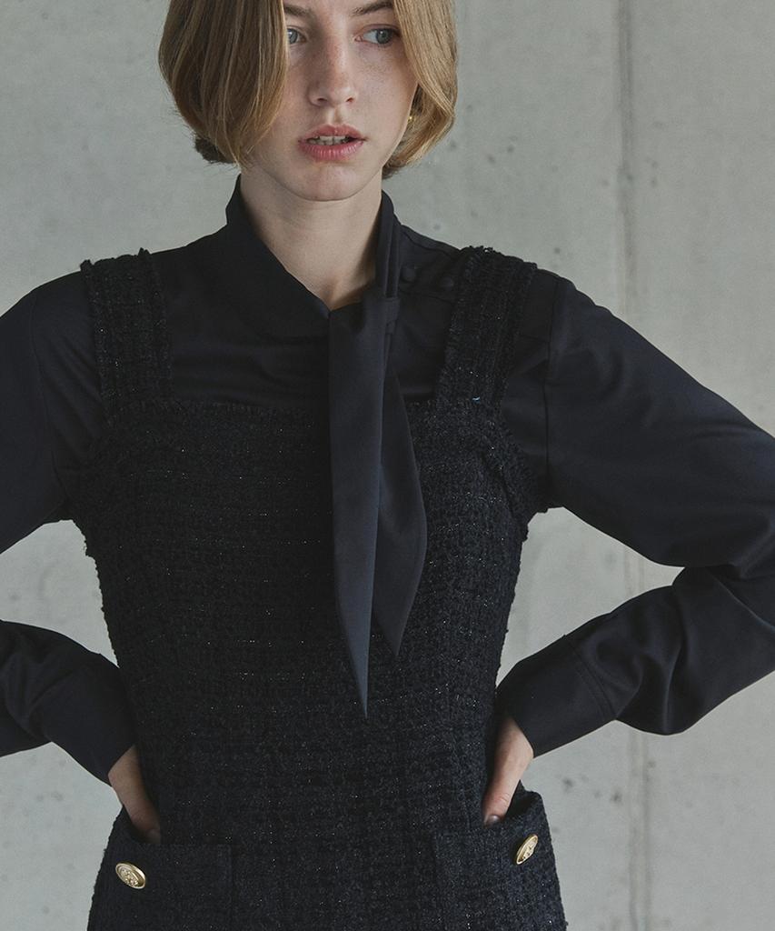 Your Tweed Mini Dress / Black