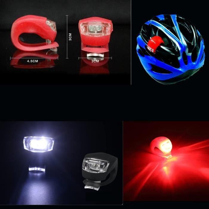 Éclairage Vélo - Constefire - LED pour Vélo Silicone - Lumière Vélo Avant et Arrière - VTT VTC Cycliste