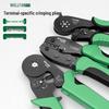 Needle-type Tube Terminal Crimping Pliers, Multi-functional Four-sided Cold Press for Electricians