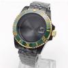 Black Plated 40mm Calendar Watch Case ,For NH35 NH36 Movement,Stainless Steel Oyster Bracelet,Bracelet Repair Part
