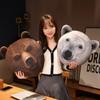 Simulation Animal Head Pillow Pig Bear Panda Doll Soft Realistic Toy Kids Birthday Gift Home Decoration Stylish Appearance Practical Daily Use