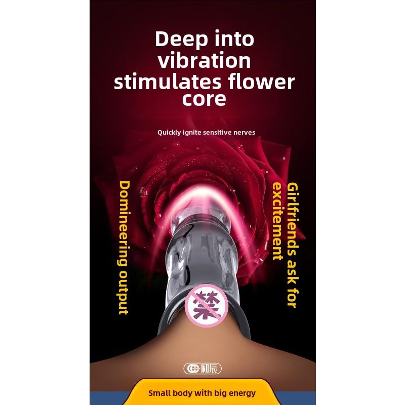 Wolf Tooth Condom Male Thickening and Lengthening Crystal Vibrating Penis Condom Erotic Adult Sex Toys