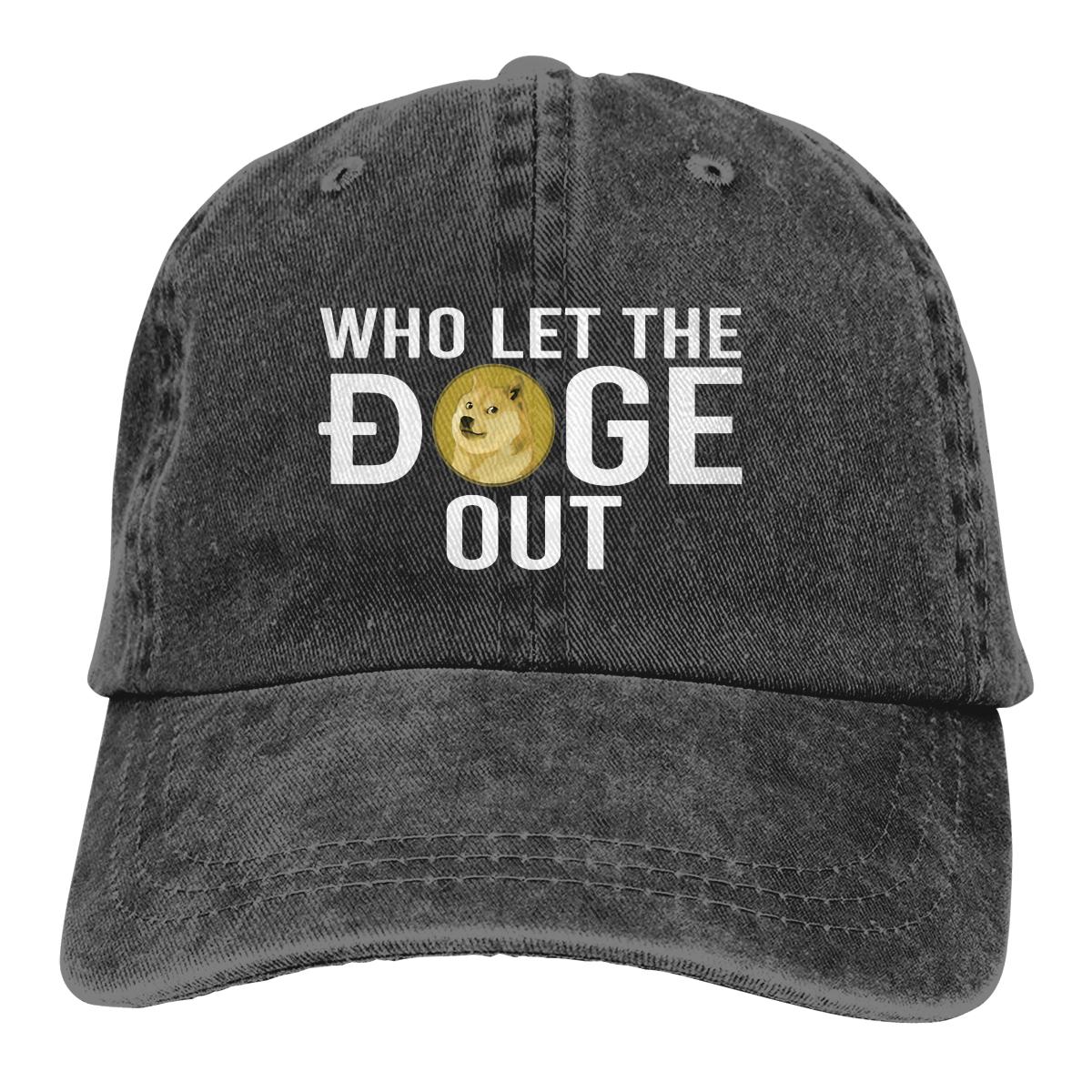 Who Let The Doge Out Baseball Cap Men Hats Women Visor Protection Snapback Dogecoin Cryptocurrency Miners Meme Caps Adjustable