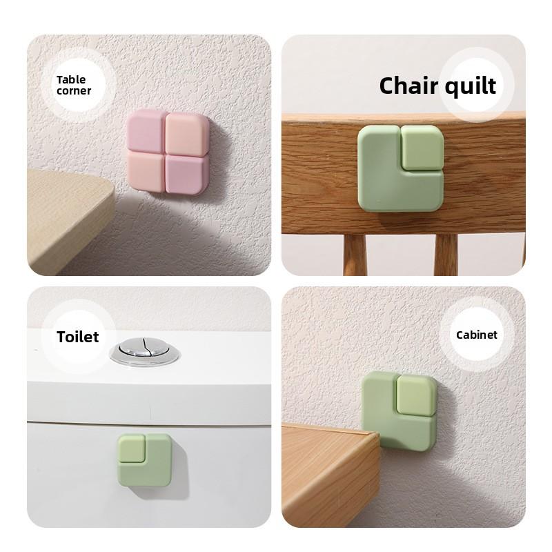 Silikon Anti-Kollisions-Pads, Badezimmer Glastür Puffer-Pads, Türgriff Anti-Kollisions-Aufkleber ohne Löcher