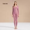 Ensemble d'automne pour femmes en pur coton uni: Couche de base, Pull, Pantalon, Sous-vêtements chauds fins pour filles