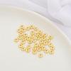 14K Gold-Plated Silver Tone Beads: Thick Spacer & Flat Loose Beads for DIY Jewelry and Bracelets
