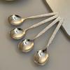 304 Stainless Steel Coffee Spoon Durable Teaspoons Round Head Dessert Scoop Household Tableware Kitchen Flatware