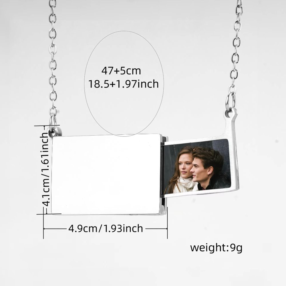 Drawer Style Personalized Necklace Electroplating Locket Pendant Fashion Necklace Memorial Jewelry