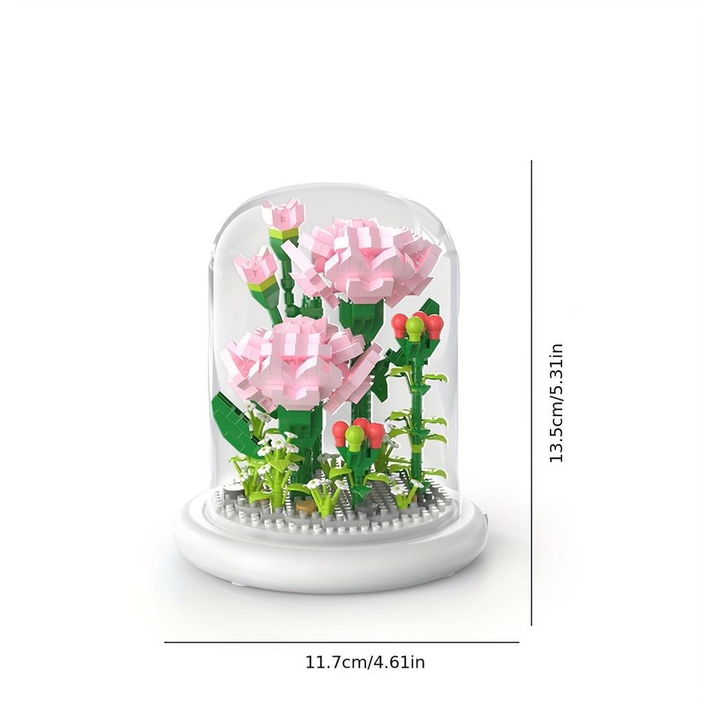 Building Block Flower Micro Particle Assembly for CHILDREN'S Building Block Toys Roses Tulips Tabletop Decorations Gifts
