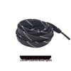 Diagonal Dots Flat Shoelaces, 1cm Wide, Double Stripe for Sports, Casual, Canvas, and Board Shoes.