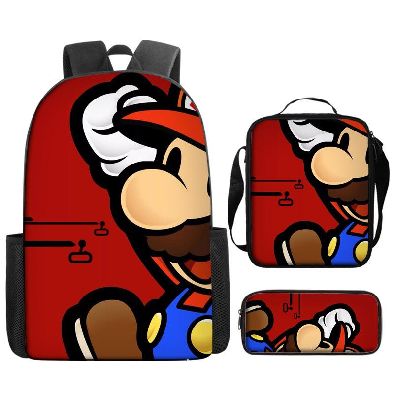 Super Elementary School Bag Cartoon Anime Backpack Mario Backpack Super Satchel