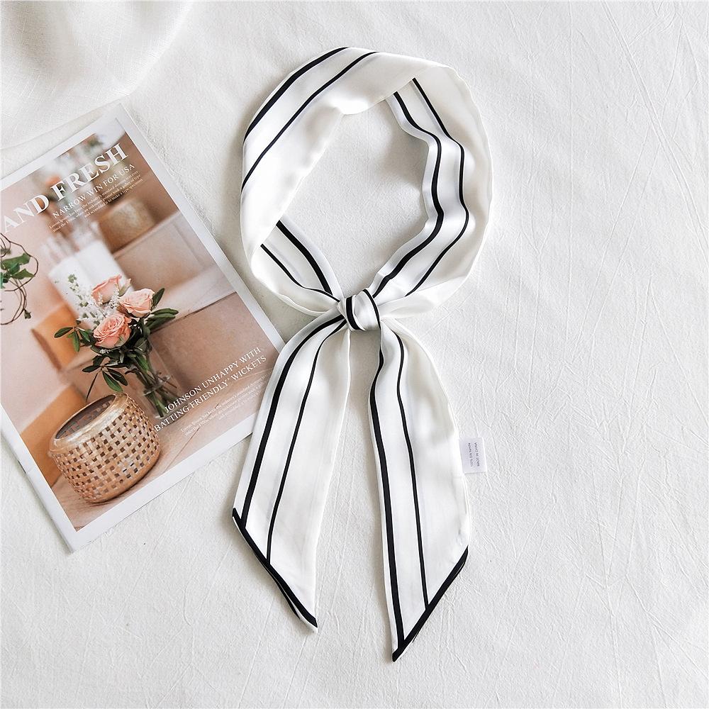 

Новые шарфы Шелковые шарфы Женские весенние и осенние длинные декоративные профессиональные шарфы Летние тонкие стили в сочетании с рубашками Стильные 6*125cm