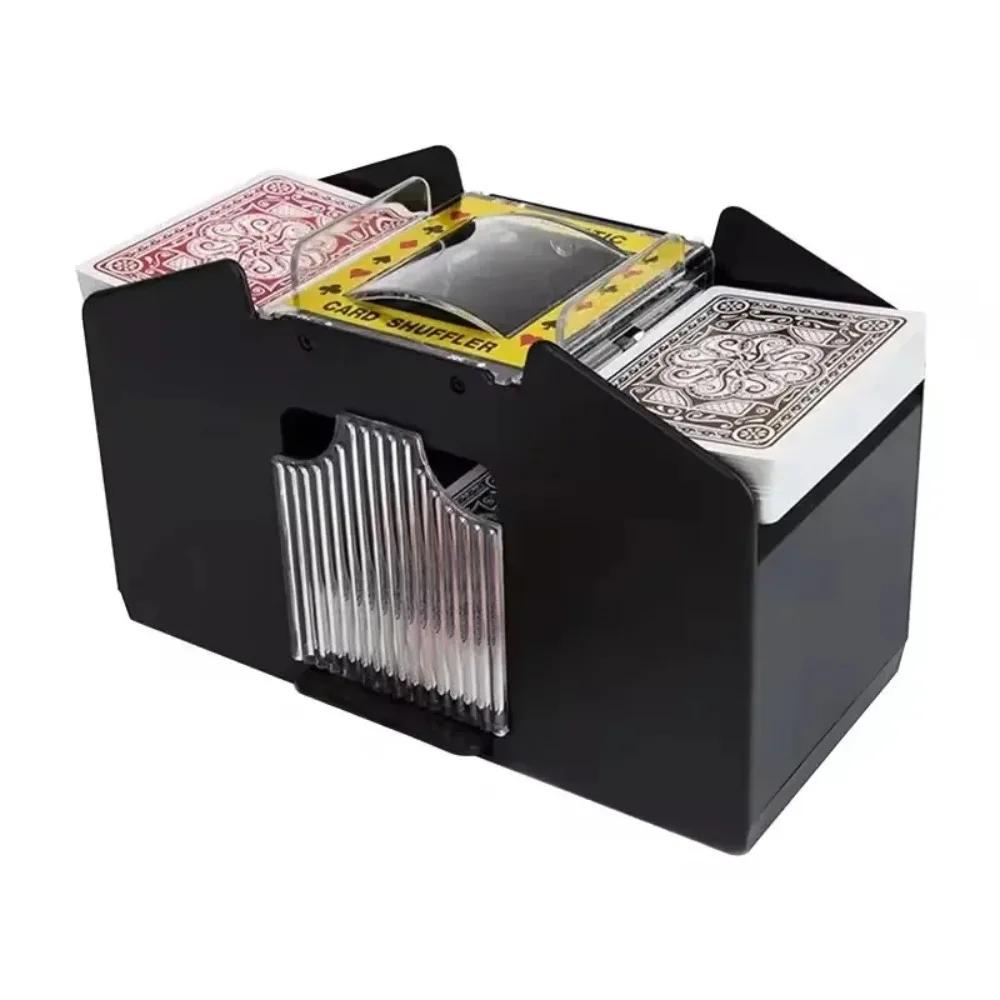 Automatic Poker Card Shuffler Board Games Battery Operated Playing Cards for Shuffle 2 Deck Automatic Hand Crank Home Card Games