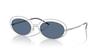 Emporio Armani Women's Matte Silver Sunglasses 0EA2160, Size 52