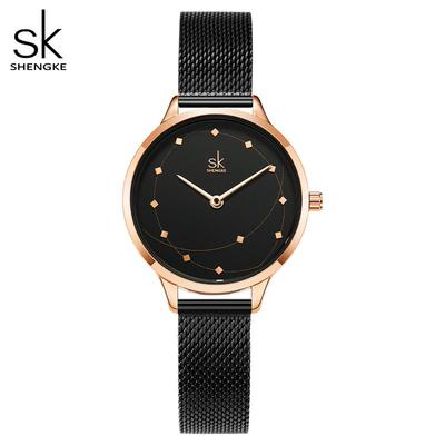 Neue Frauen Uhr Geometrische Wirstwatch Milan Meshband Damen Quarzuhr Original Marke Uhr