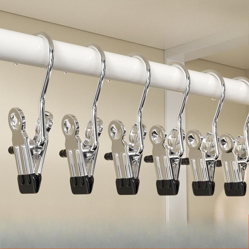 

Traceless Metal Drying Clips Stainless Steel Windproof Fixed Clips Storage and Organization Hooks, Small Clips 1pc чорний