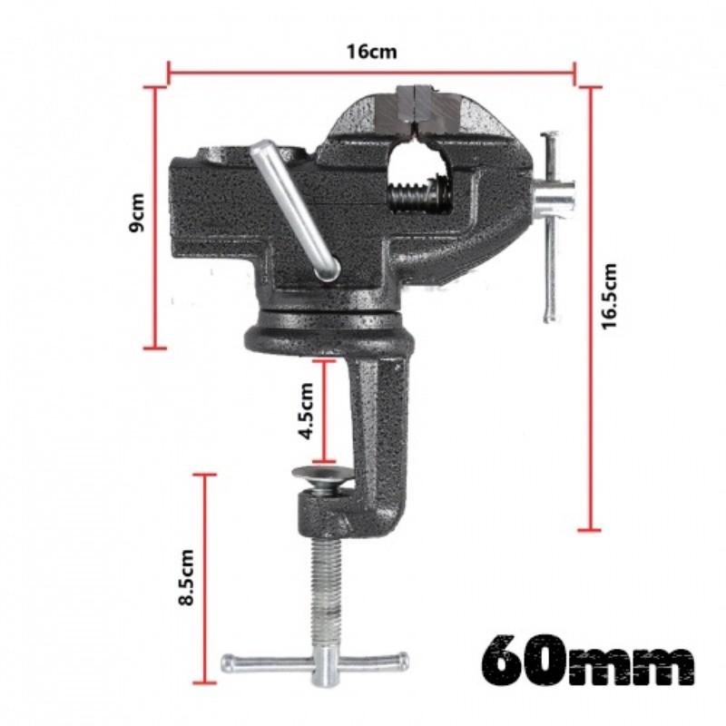 60mm 70mm 80mm Ragum Clamp Vice Swivel Base Table Vise Clamp Heavy Duty Woodworking Clamp Table Work Bench