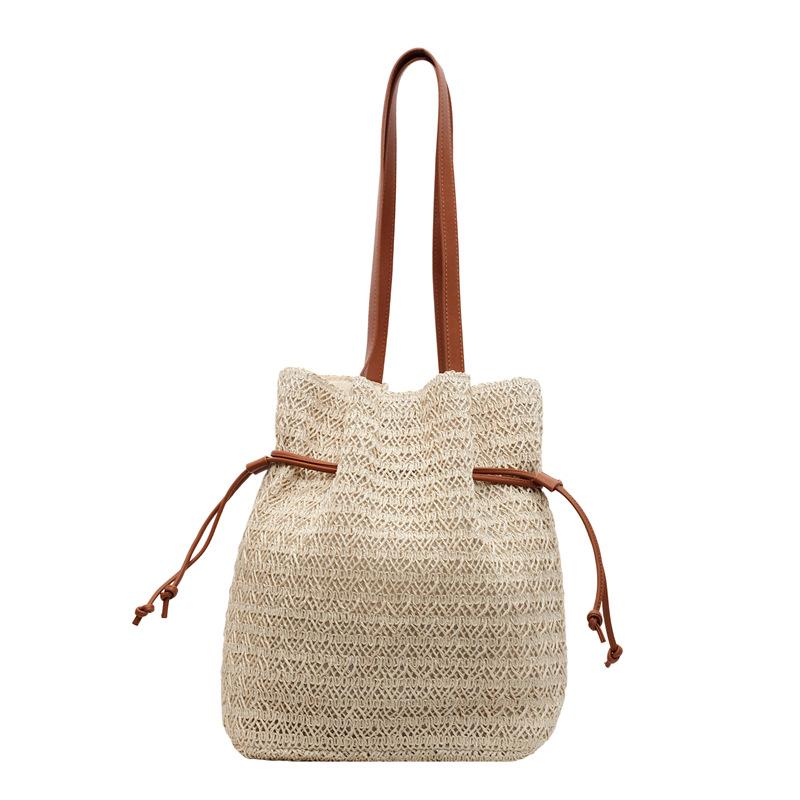 Large-capacity Woven Bag Summer Seaside Vacation Sweet Commuting Single-shoulder Tote Bag