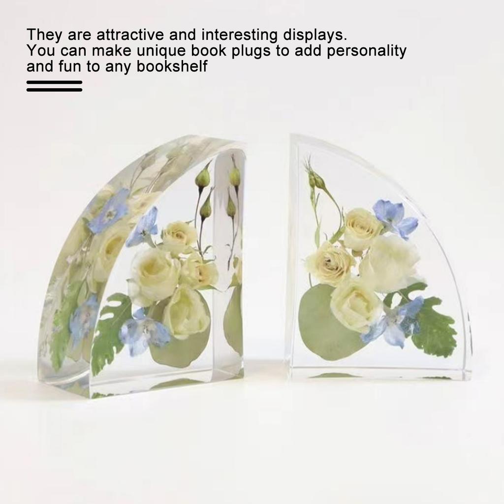 2/1Pcs Silicone Molds for Resin,Large Heart Resin Mold DIY Crystal Cube Mold for Flower Preservation Bookend Epoxy Resin Castin