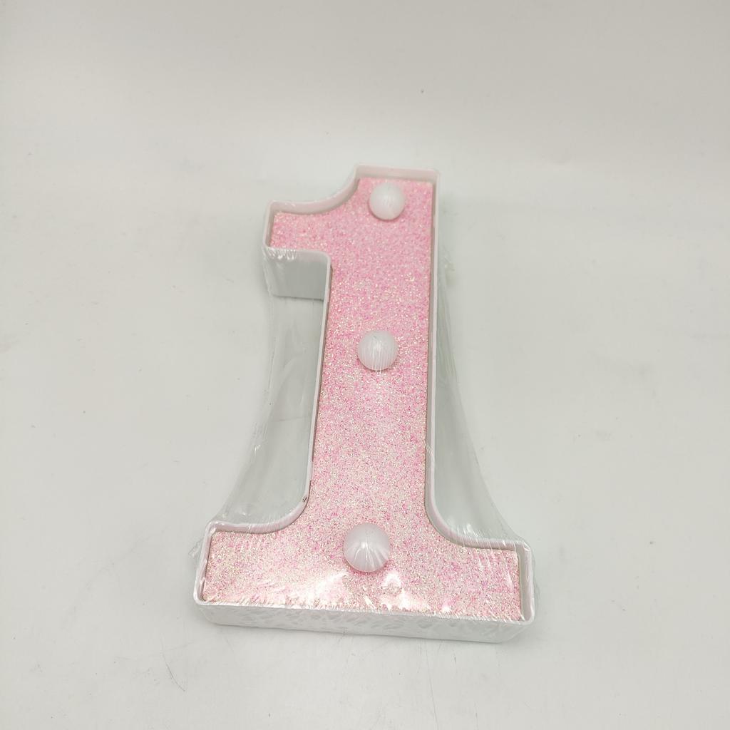 1pc Vibrant LED Lighting Letter - Battery Powered,Dimmable for Bedroom, Birthday Party, Wedding, Home, Christmas, and Eid Al-Adha Mubarak Decorations