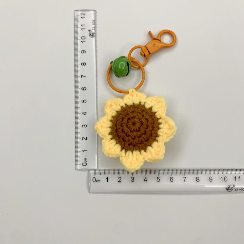 Handmade Halloween Pumpkin Crochet Keychains & Ornaments