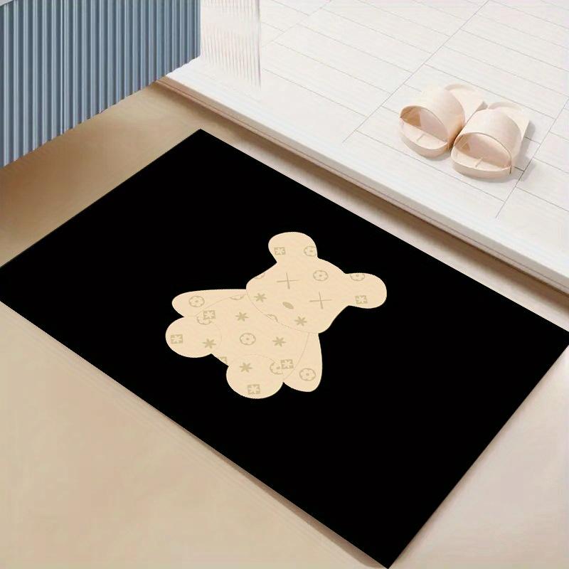 Cartoon Pattern Bathroom Absorbent Floor Mat,Quick Drying Bathroom Door Non Slip Foot Mat,Entrance Door Mat,Rug,Christmas Decor