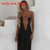 Sexy Sheer Mesh Splicing Dress With High Waist For Beach And Camping Fashion