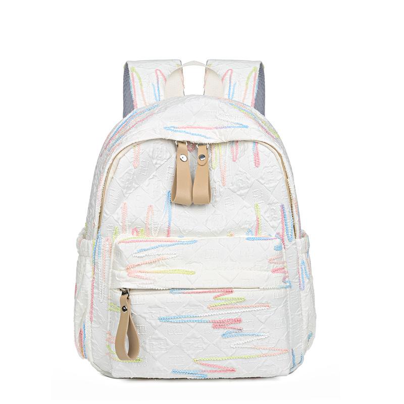 New Casual Backpack High Value Large Capacity Cute Sweet Schoolbag College Student Lightweight Backpack