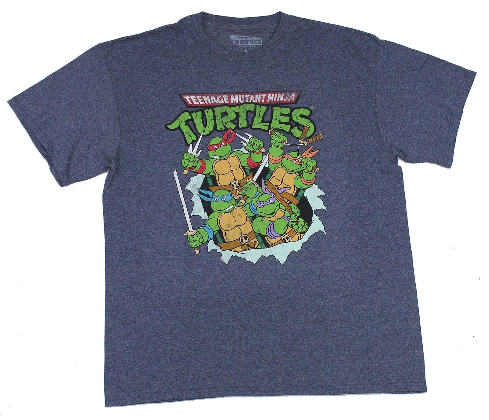 Teenage Mutant Ninja Turtles Adult New T-Shirt - Tmnt Crew Busting Out S