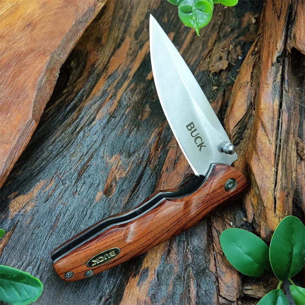 BK 269 Folding Knife 440C Blade Wood Handle Multipurpose Pocket Knife Utility Knives Stainless Steel Knife Kitchen Accessories