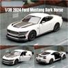 Toy Car Model 1/38 2024 Ford Mustang Dark Horse Diecast Alloy Miniature Metal Collection Gift for Children Boy Kid