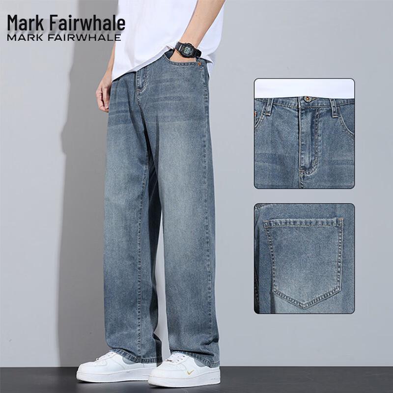 Mark Fairwhale Men's American Retro Loose Straight Jeans