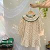Spring Vintage Embroidered Girls Dress Sweet Floral Long Sleeve Princess Dress Stylish Children Clothing