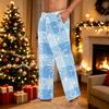 Men's Cozy Pajama Pants with Christmas Print for Holiday Lounging and Sleep