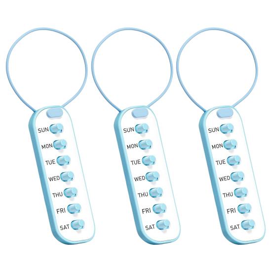 1/2/3 Stück Pillen-Erinnerungs-Lanyard-Aufkleber Wöchentlicher Pillen-Tracker Werkzeuge Wiederverwendbarer Medikamenten-Tracker Funktioniert mit den meisten Medikamenten-Organizer-Flaschen