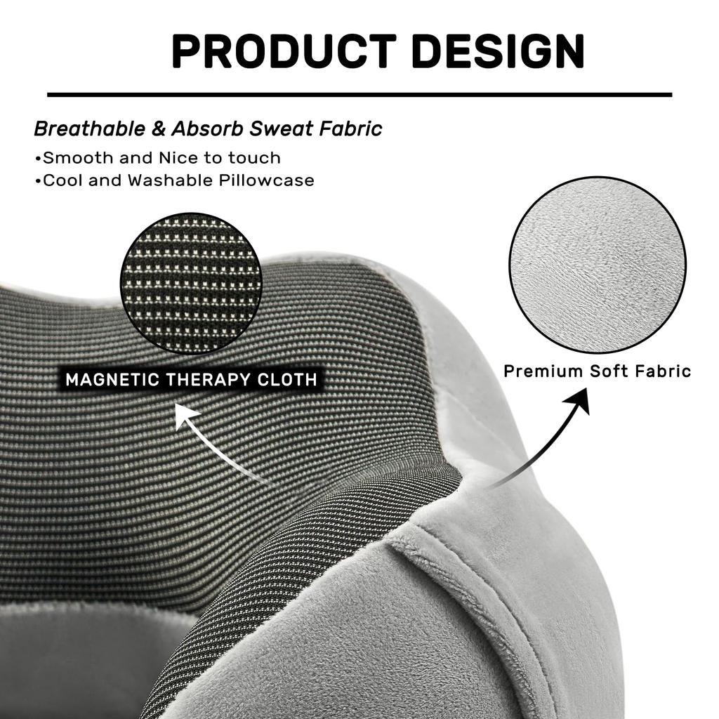 Neck Pillow AirplaneMemory Foam Travel Pillow, Soft Support Travel Neck Pillow for Travelling, Sleeping Rest, Car, Train and Hom