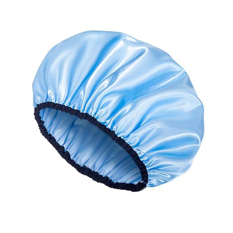 Cuffia da doccia impermeabile per bagno Cuffia per capelli elastica per cappello da bagno addensata per donna Bellezza Parrucchiere Dot Prodotti Accessori per il bagno