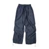 DEEP COLLECTIVE Denim Wide String Elastic Waist Pants_Dark Blue