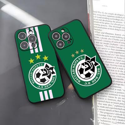 H-HaifaS Vlag MaccabiES Telefoonhoesje Voor 16 Pro Max Iphone 15 14 Pro Max 13pro 11 X Xs Xr 8 7Plus Siliconen Cover