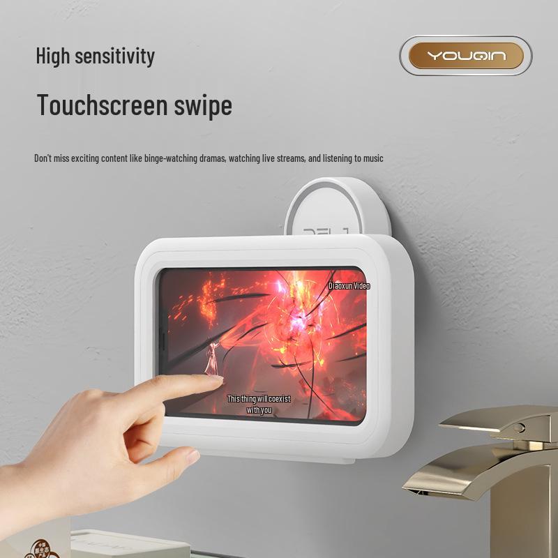 Waterproof Rotating Phone Holder with Suction Cup for Bathroom and Shower