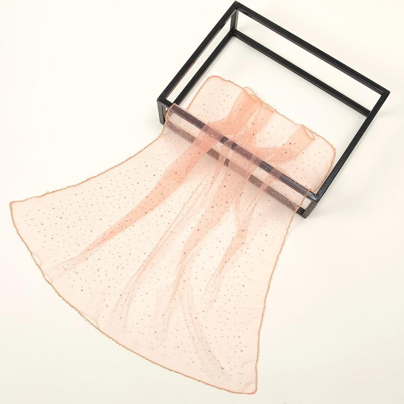 Hot sale new hot diamond headscarf silk scarf women's temperament veil head scarf sequined cover square scarf high quality
