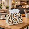 1pc Modern Cafe Whimsical Tissue Box - Tabby Cat Coffee Cup Bonsai Napkin Storage Box, Suitable for Rolls/Facial Tissues/Single Sheets, Two Sizes Avai