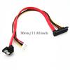SATA 7+15 to 4 Pin XH2.54+ SATA Cable for Hard Disk Data Transfer/Charging Line Cord Plug Optical Drive 90 Degree Angle IDE Wire