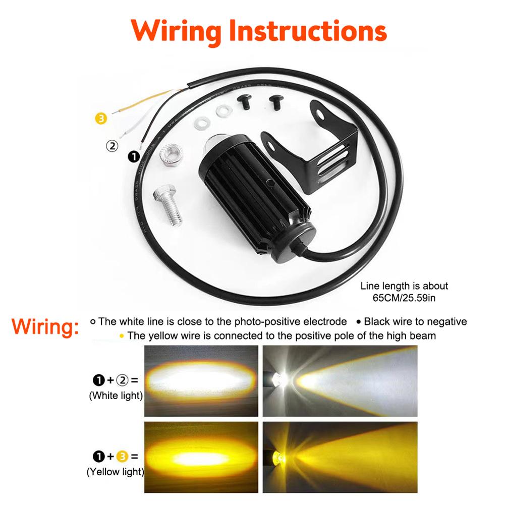 Kaufe 1pcs Motorcycle Lamp LED Headlight Motorcycle Spotlight Joom